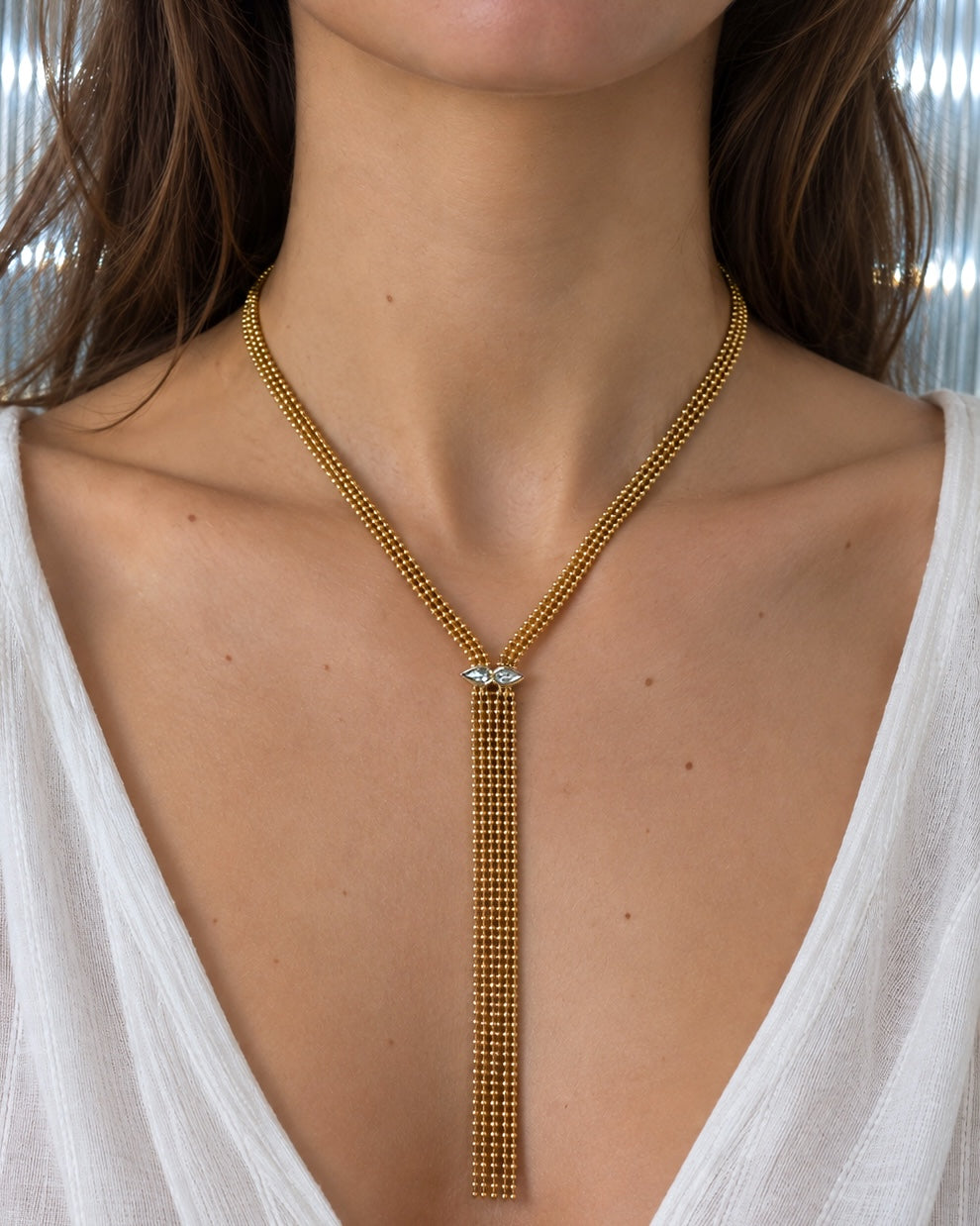 Cascade Lariat Blue Topaz
