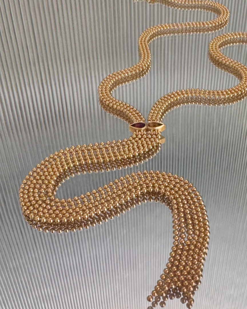 Cascade Lariat Garnet & Citrine