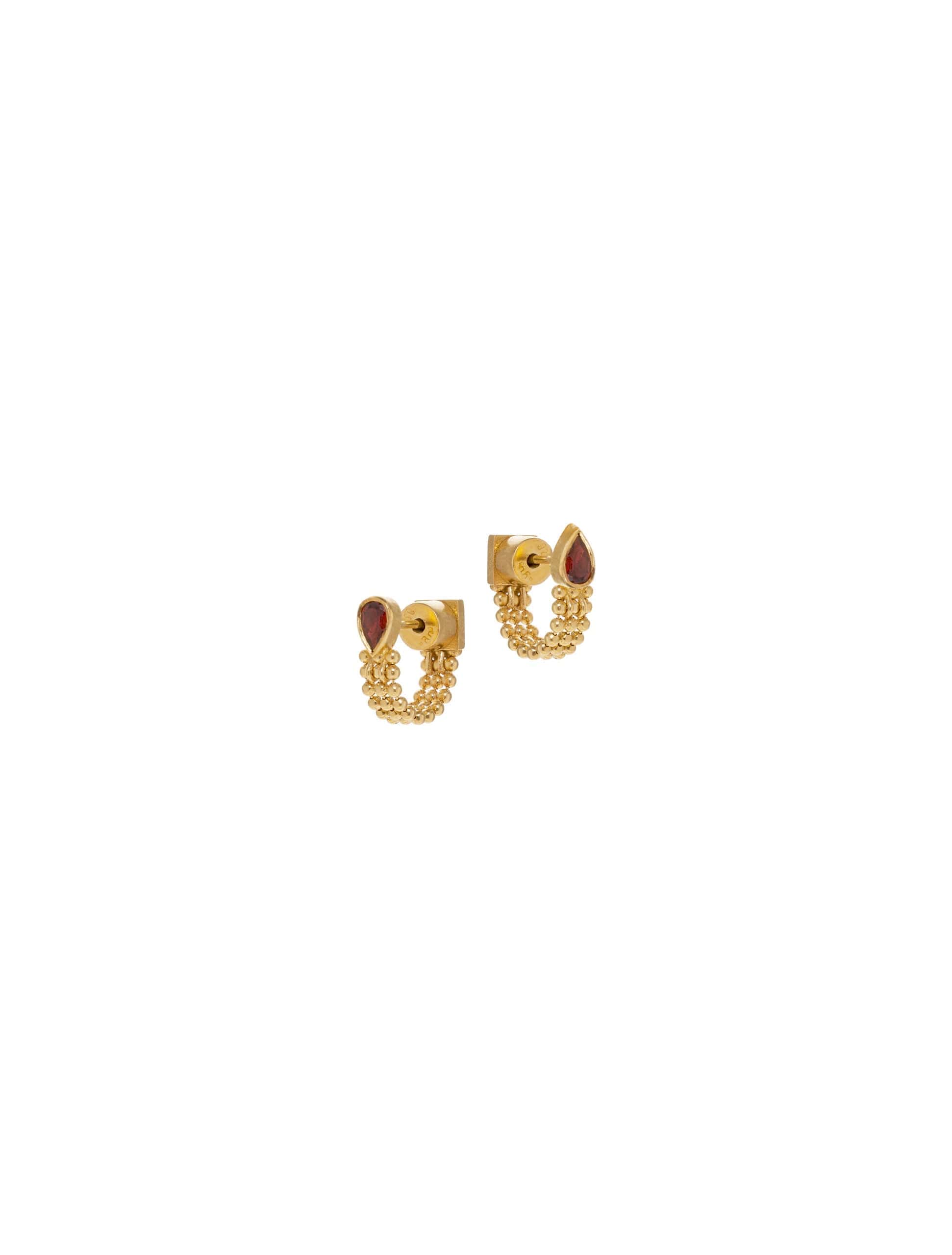 Garnet Chain Hoops