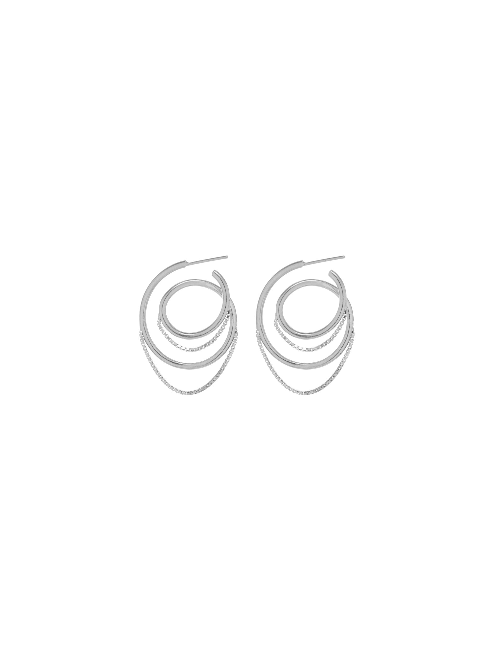 Spiral Hoops Silver