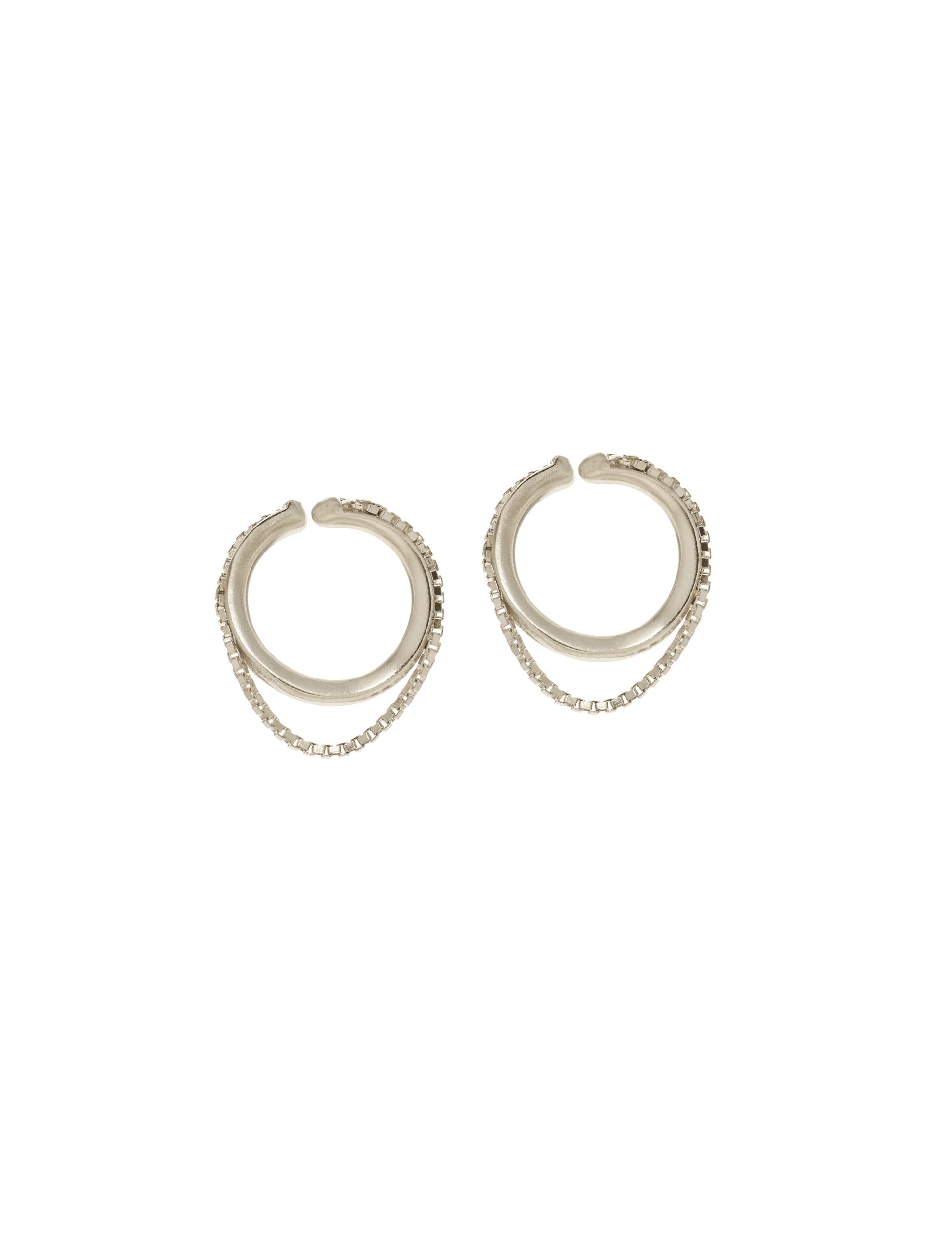 Bended Mini Hoops Silver