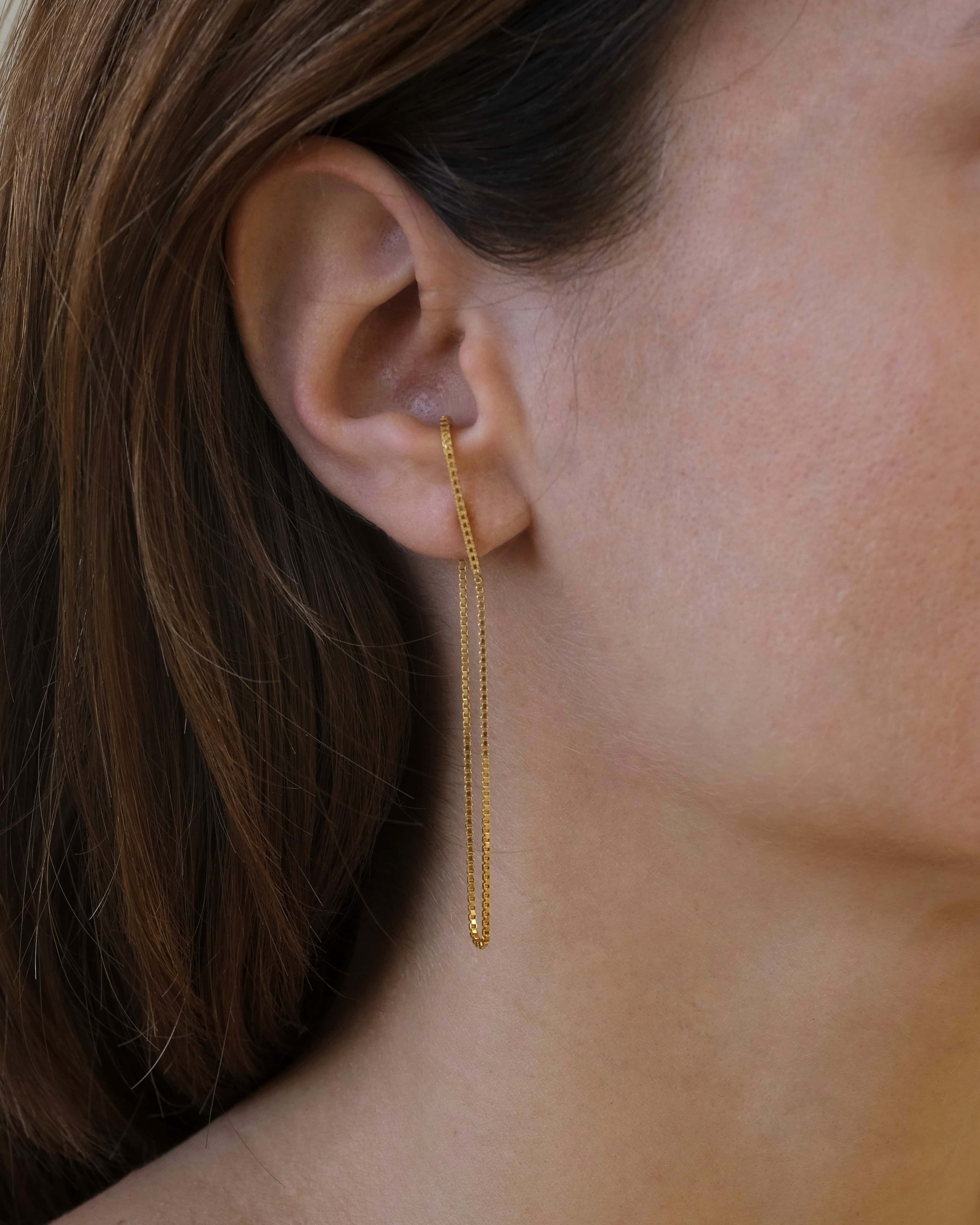 Drop Cuff Earrings Long