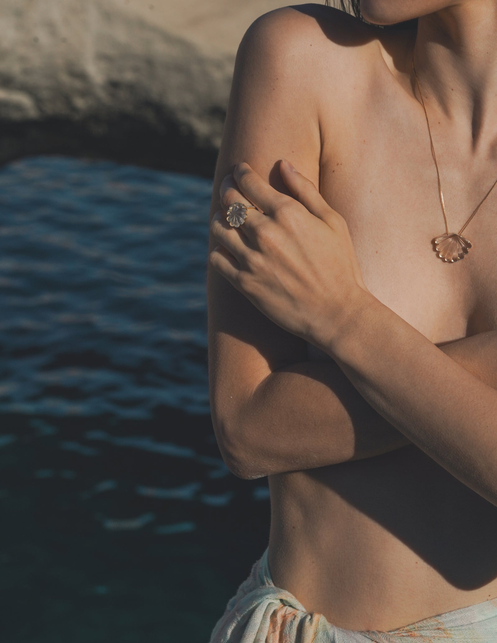 Sea Flower Ring Diamonds