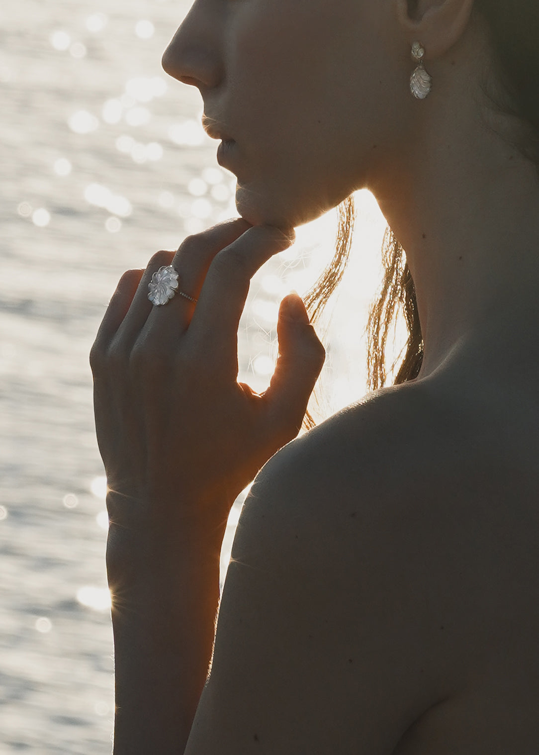 Sea Flower Ring Diamonds