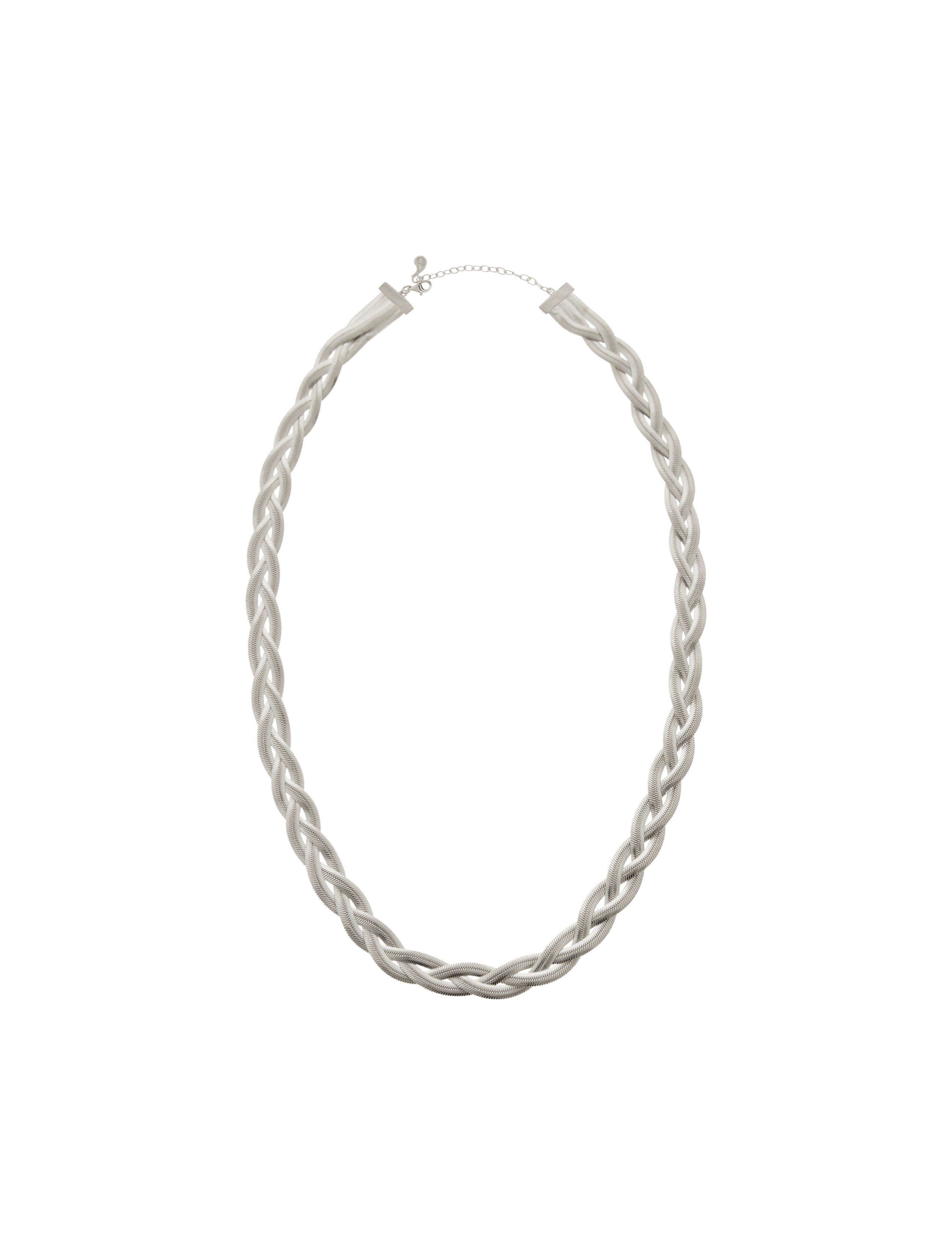 Liquid Braid Necklace Silver