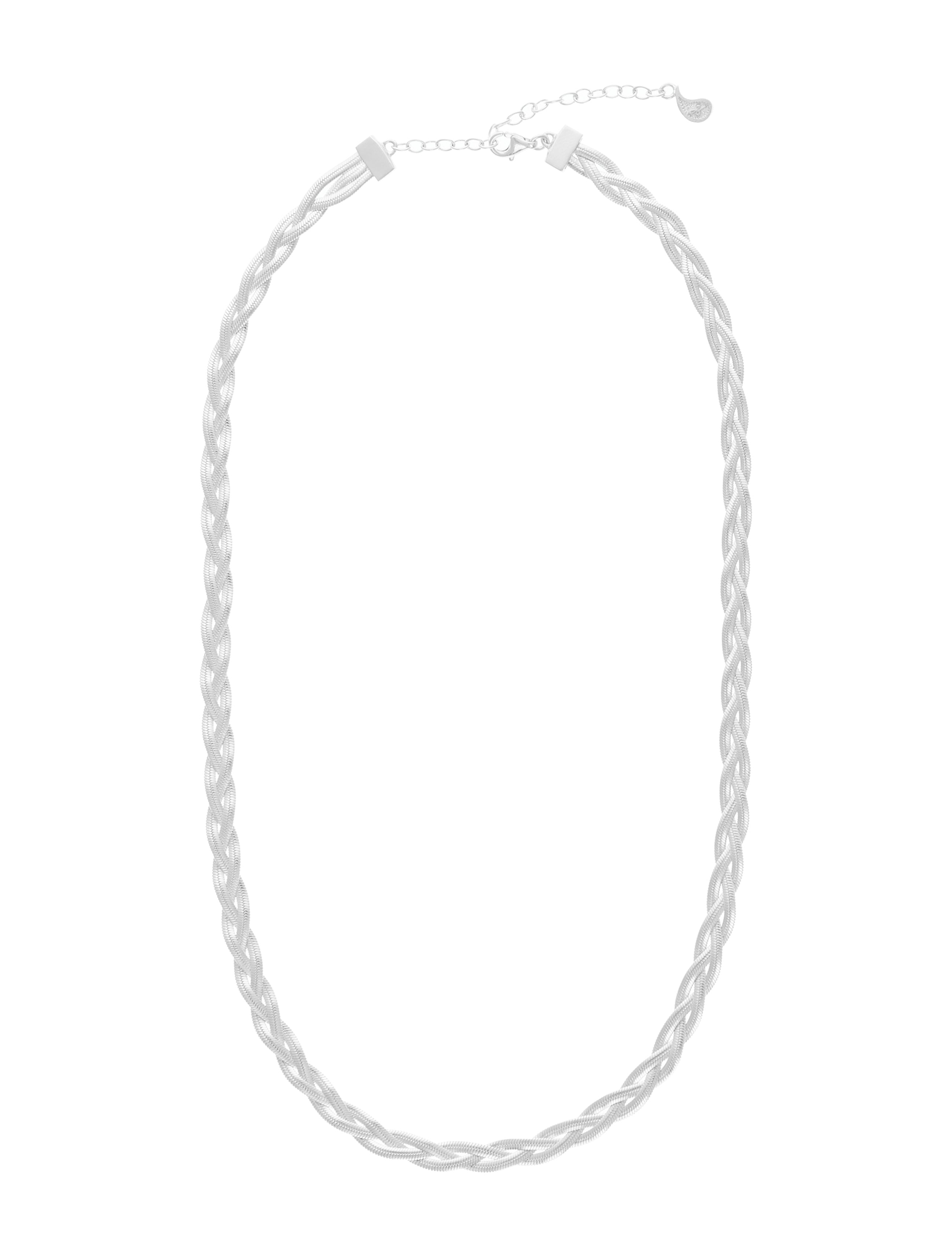 Liquid Braid Necklace Slim Silver