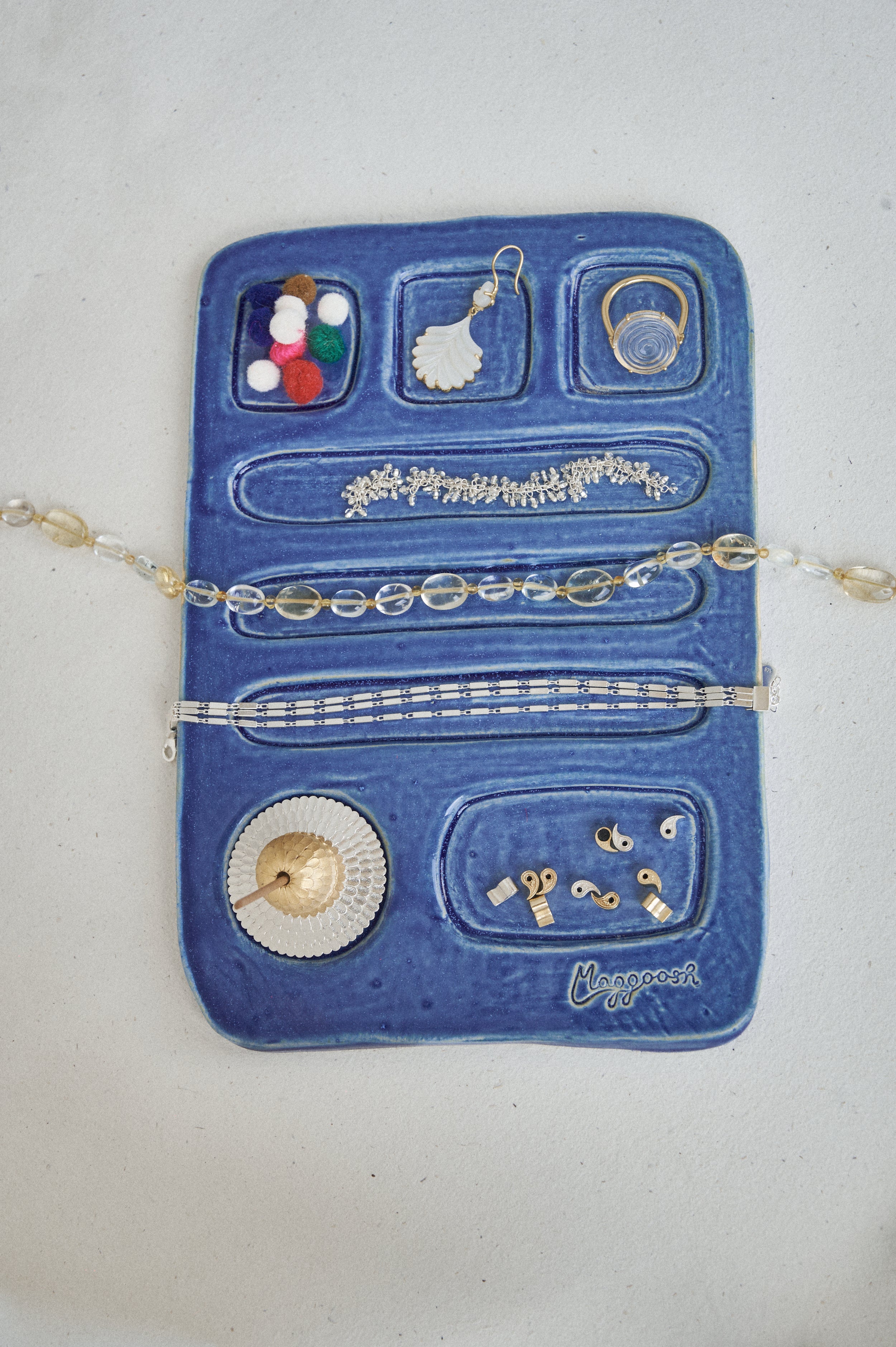 Jewelry Ceramic Tray Blue