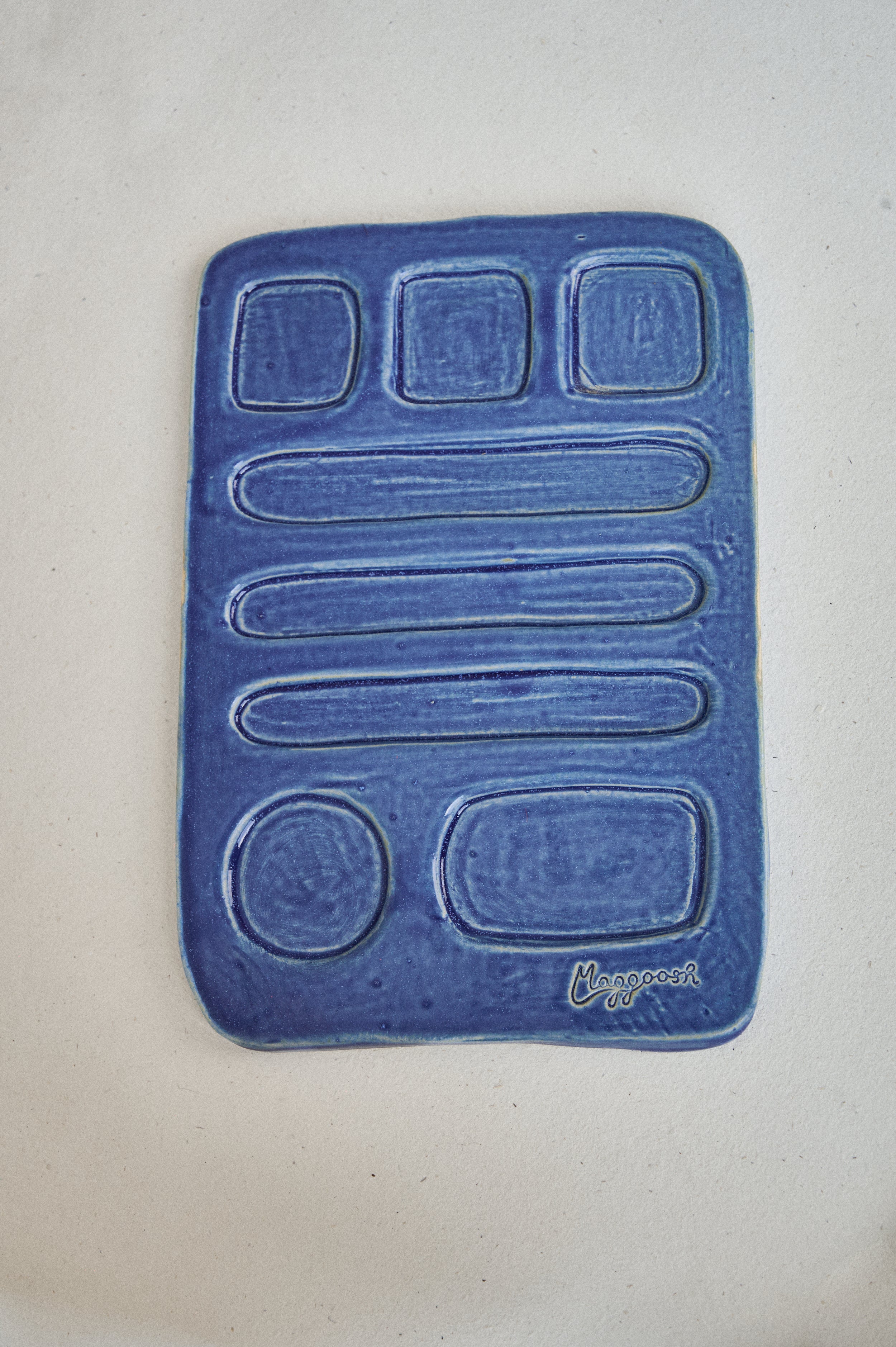 Jewelry Ceramic Tray Blue