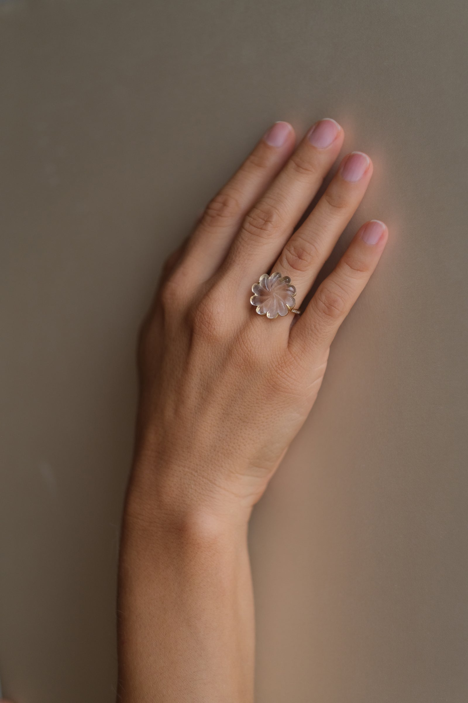 Sea Flower Ring Diamonds