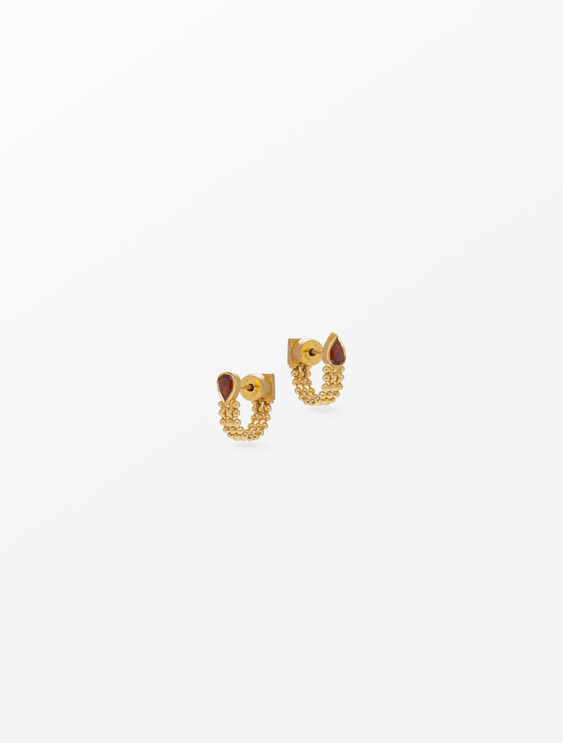 Garnet Chain Hoops