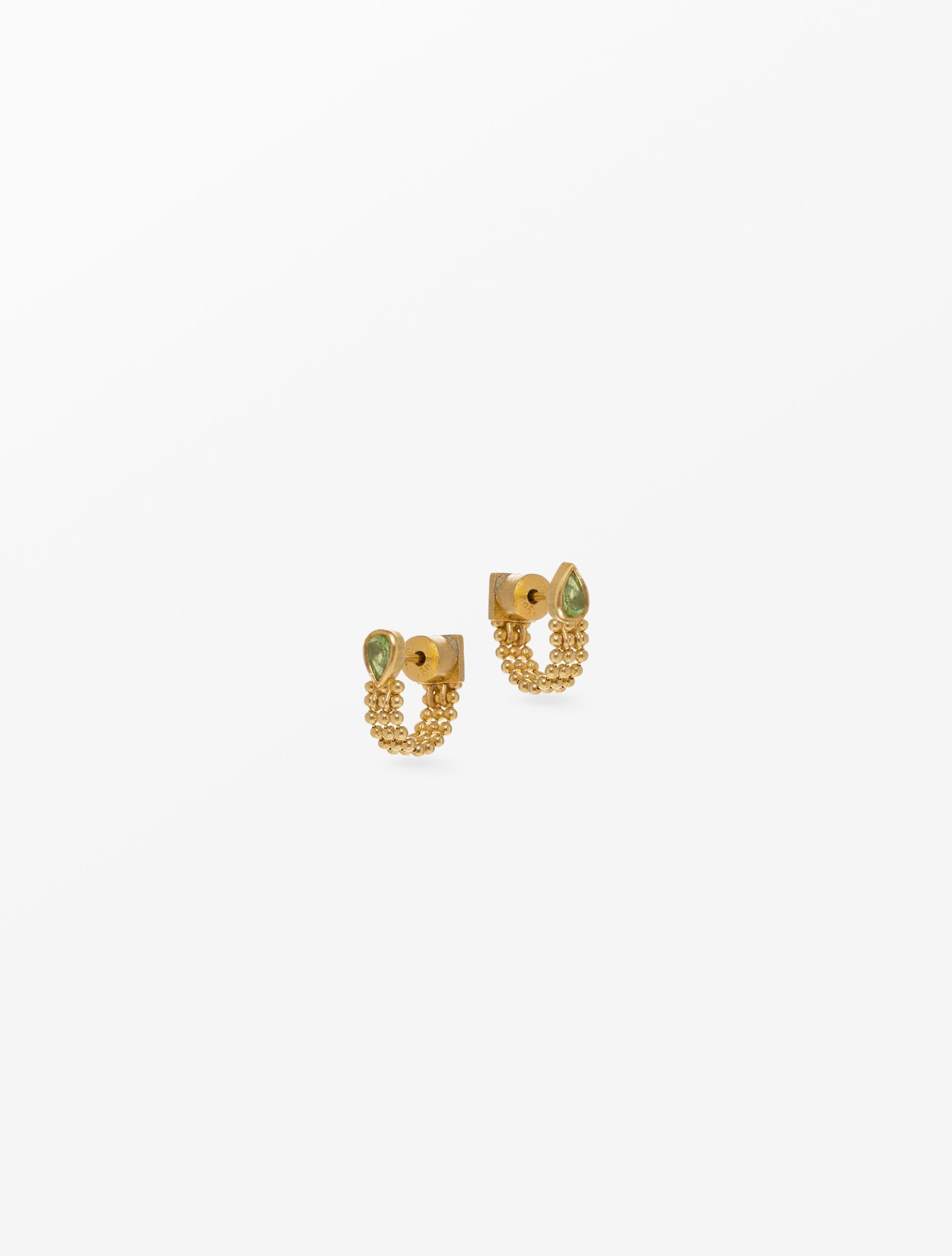 Peridot  Chain Hoops