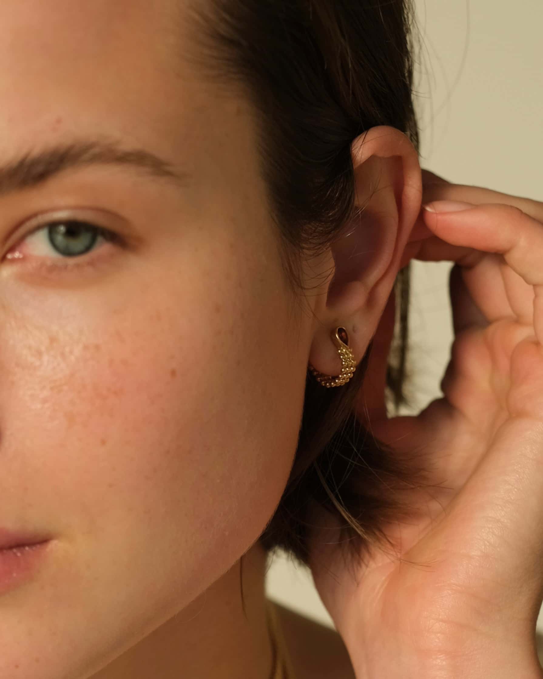 Garnet Chain Hoops