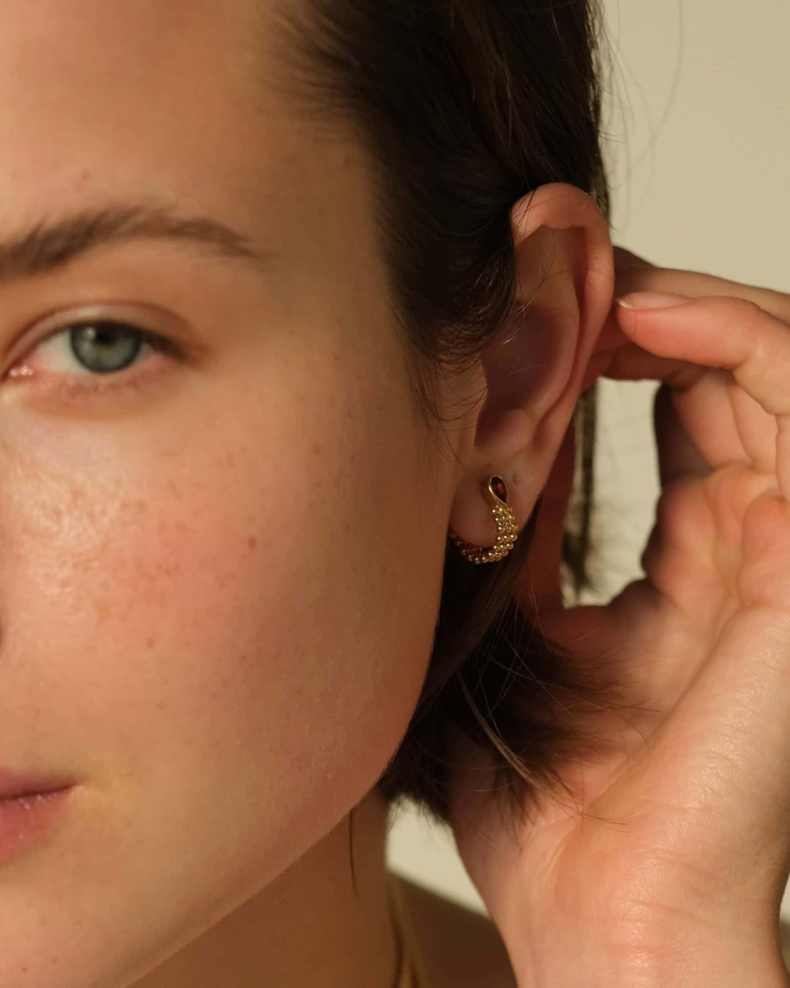 Garnet Chain Hoops