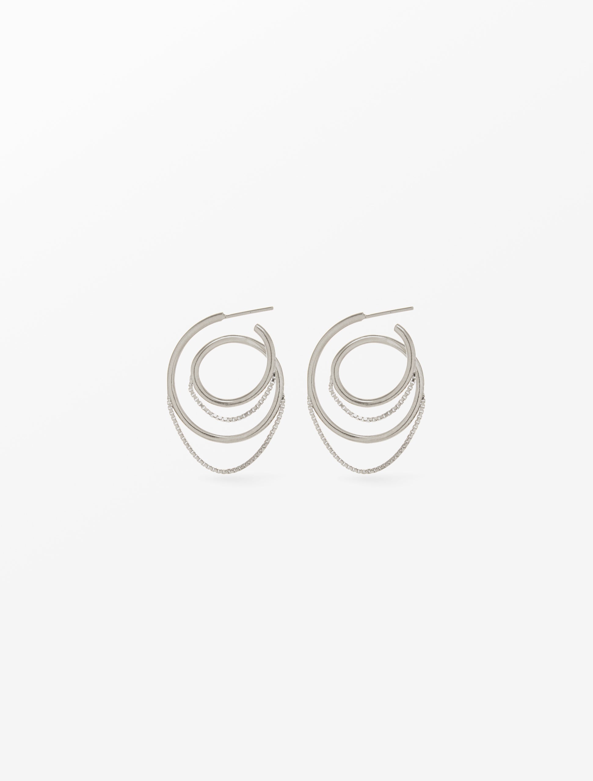 Spiral Hoops Silver