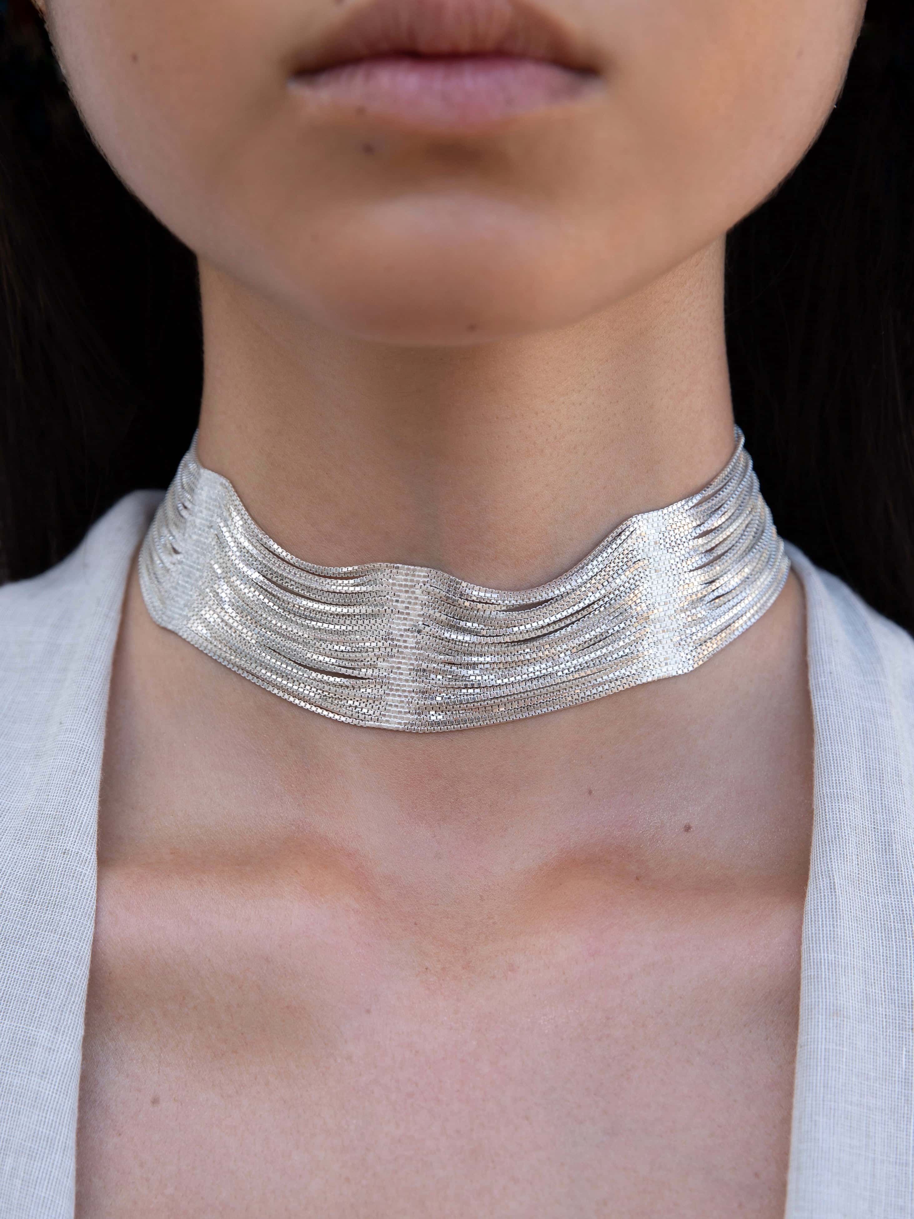 Currents Choker Silver
