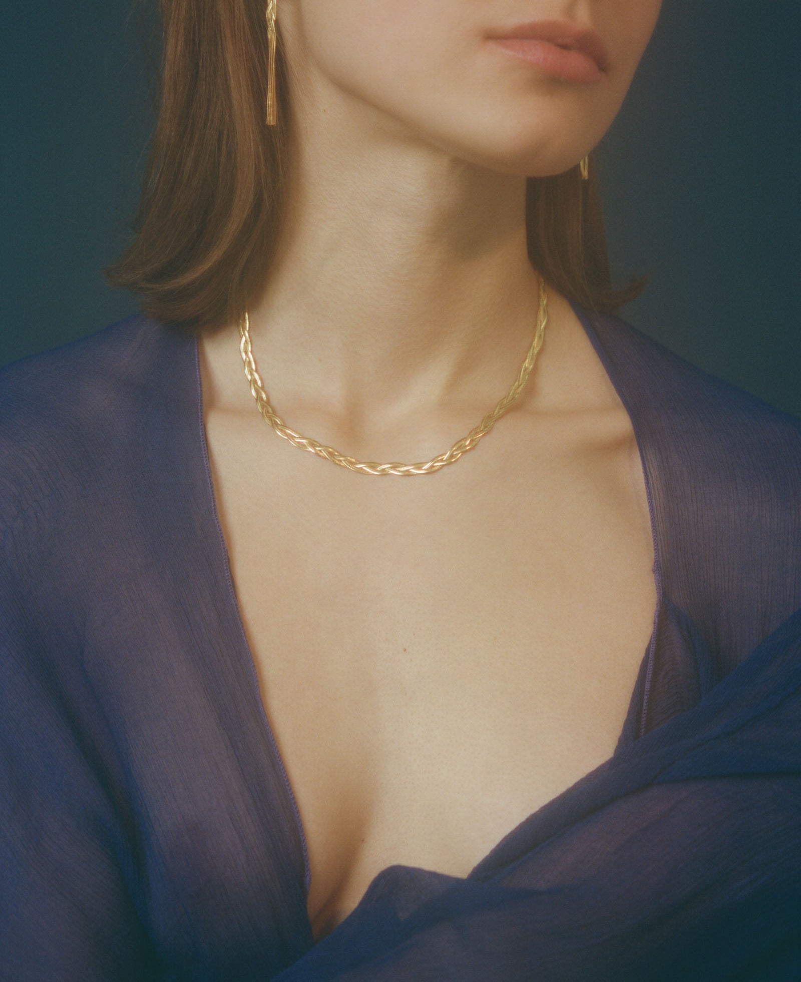 Liquid Braid Necklace Slim